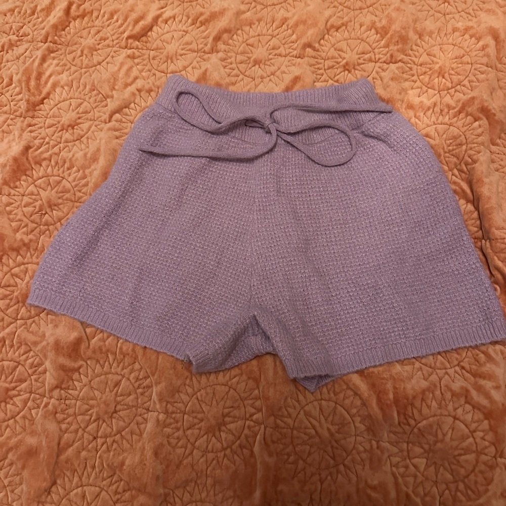 Anthropologie Purple Knit Shorts